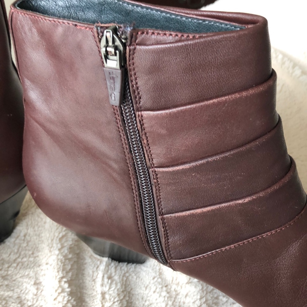 Dansko Brown Booties With Button Embellishment - image 4